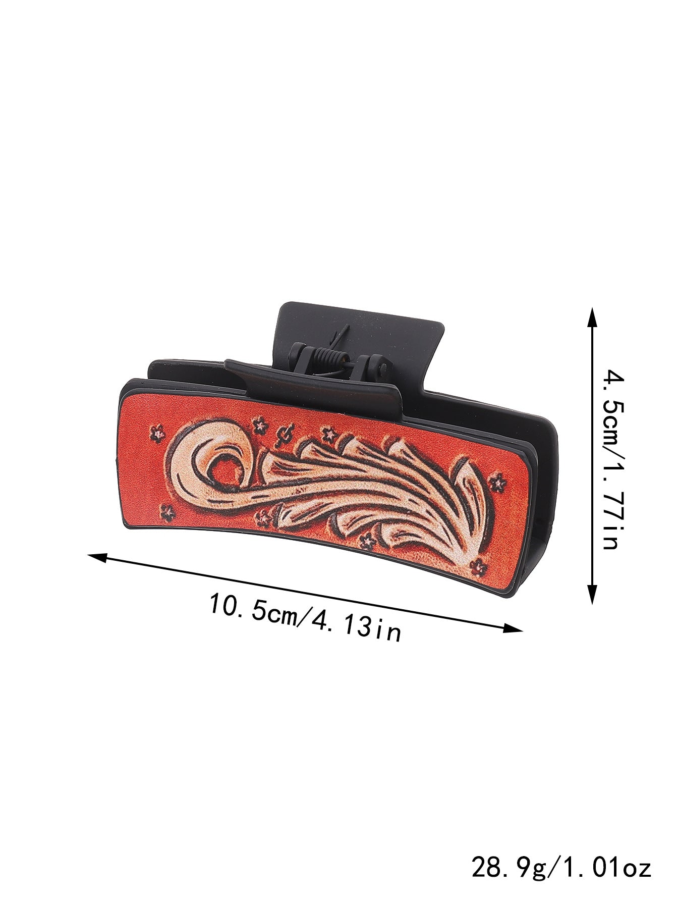 Wholesale western cowboy horsehair leather hair clip shark clip